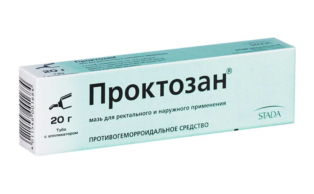 Проктозан, мазь для ректального и наружного применения, 20 г, 1 шт.