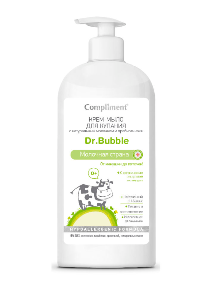 фото упаковки Compliment Dr. Bubble Крем-Мыло для купания «Молочная страна»