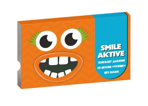 Smile Active Жевательная резинка Тропик, без сахара, 12 шт.