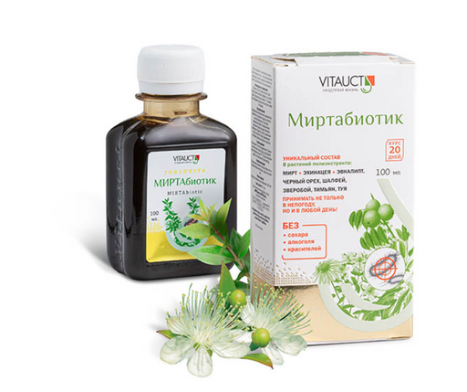 Vitauct МИРТАбиотик, раствор для приема внутрь, 100 мл, 1 шт.