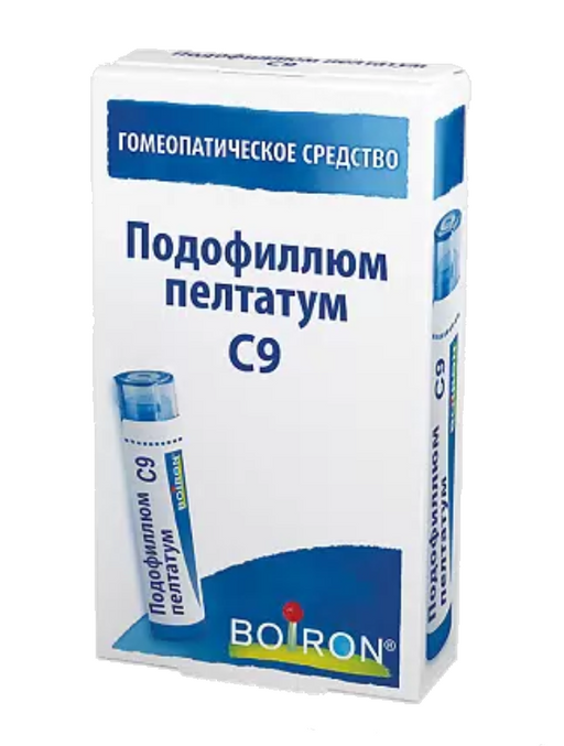 Подофиллюм пелтатум С9, гранулы гомеопатические, 4 г, 1 шт.